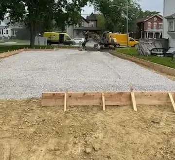 Triple service working on habitat for humanity home