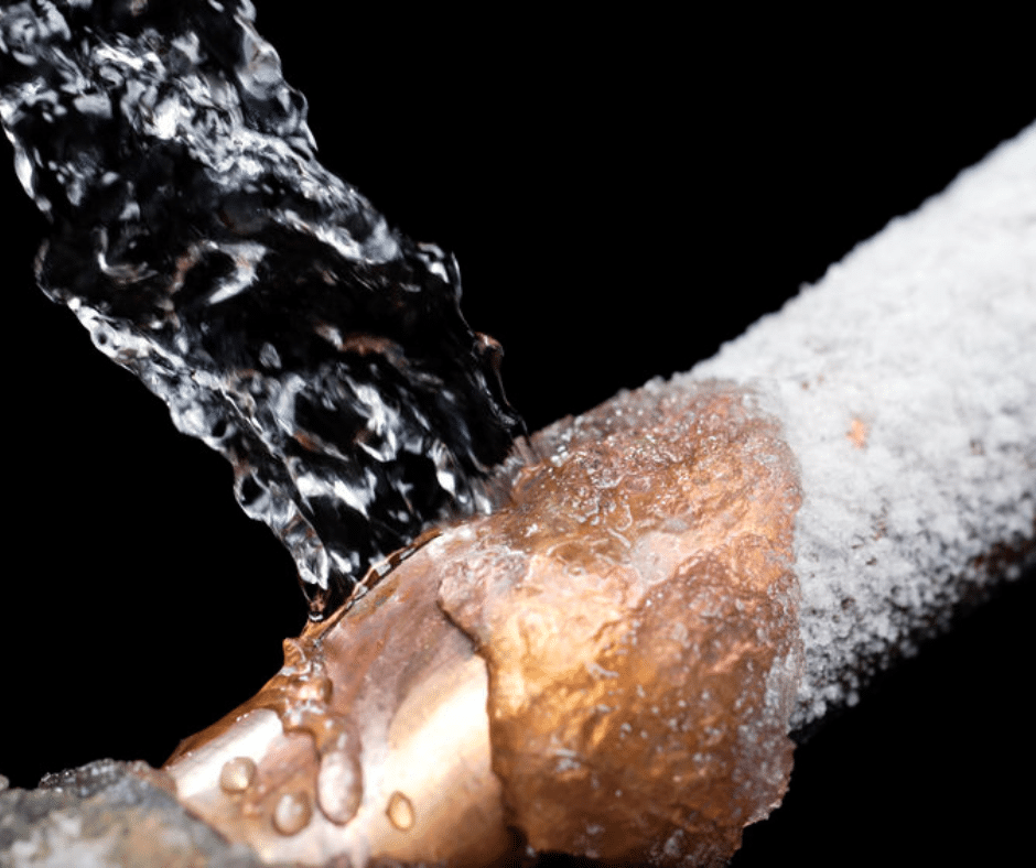 burst frozen pipe